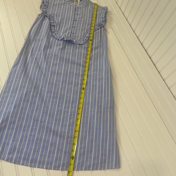 Paul & Joe Womens Blue Stripe Ruffle Shift Dress Cotton Size 2 - Picture 6 of 6